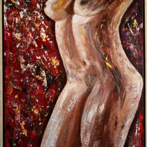 „Dolci Desideri“ – Abstraktes Acrylkunstwerk von TatiArt, mit leichten Strukturen und sanften Erdtönen, die eine sinnliche und emotionale Atmosphäre erzeugen.