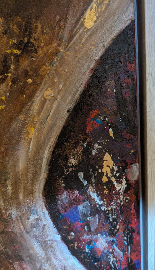 „Dolci Desideri“ – Abstraktes Acrylkunstwerk von TatiArt, mit leichten Strukturen und sanften Erdtönen, die eine sinnliche und emotionale Atmosphäre erzeugen.