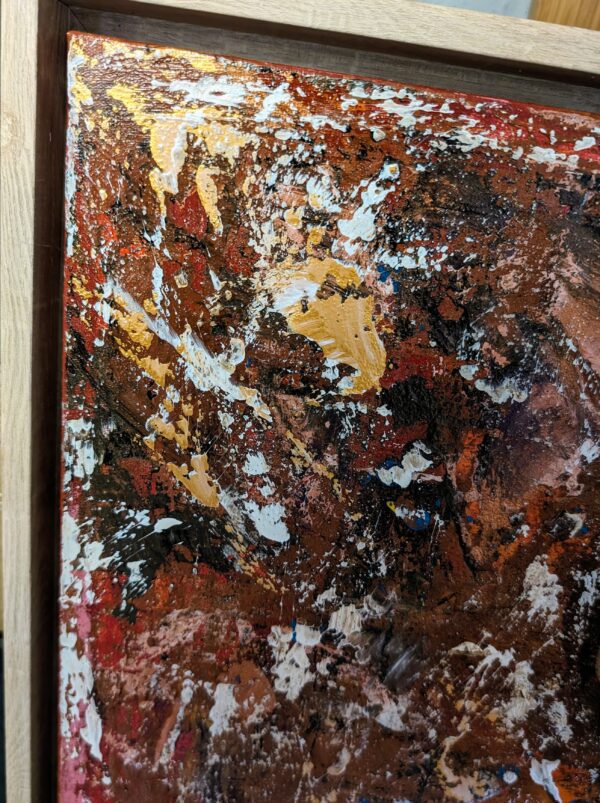 „Dolci Desideri“ – Abstraktes Acrylkunstwerk von TatiArt, mit leichten Strukturen und sanften Erdtönen, die eine sinnliche und emotionale Atmosphäre erzeugen.