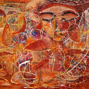 Acryl Mixed-Media auf Leinwand, Wilde Gedanken